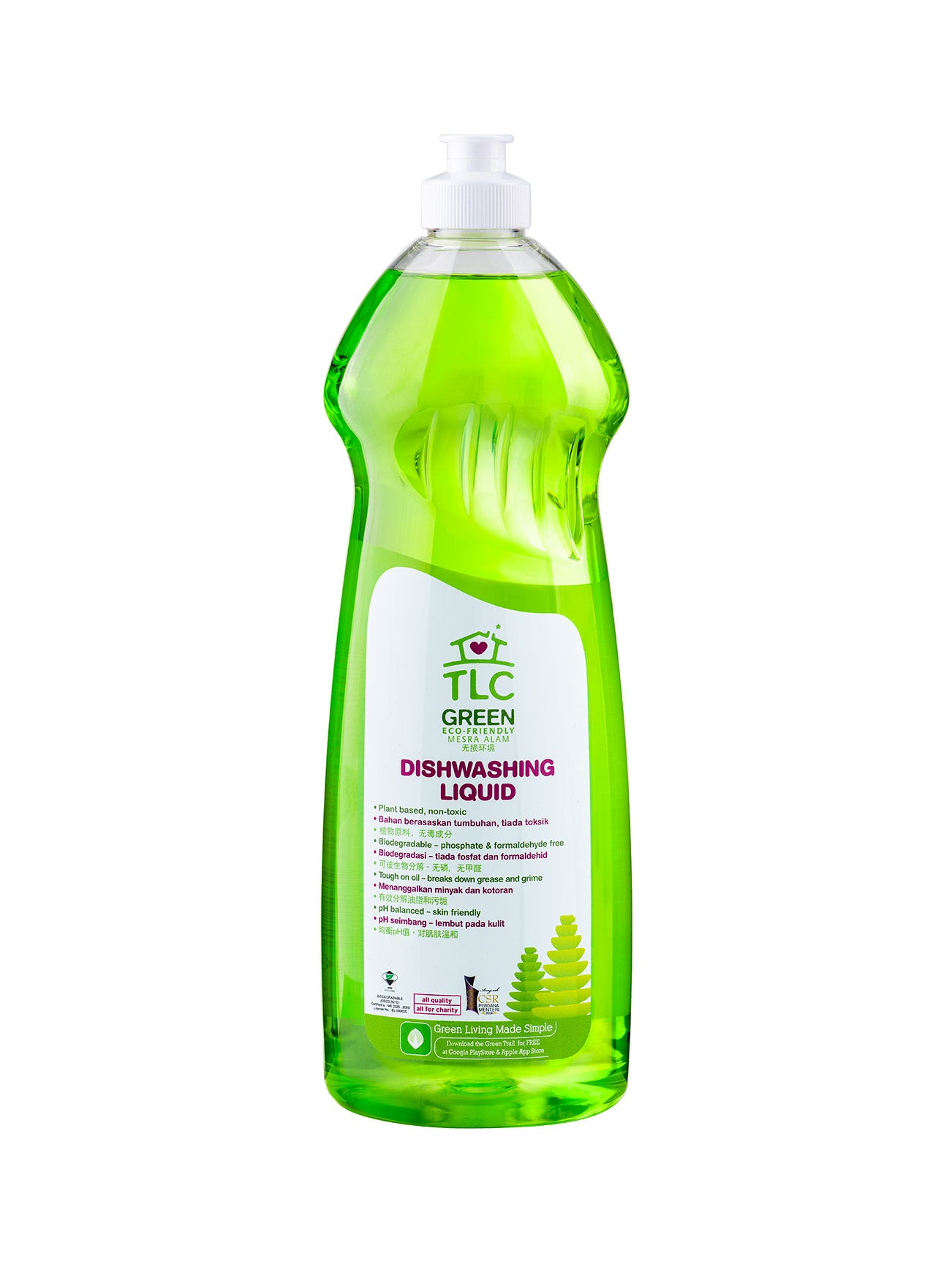TLC GREEN DISHWASHING LIQUID 1L