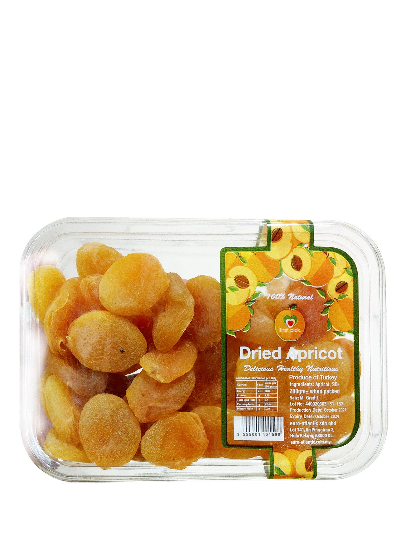 TURKEY DRIED APRICOT 200G