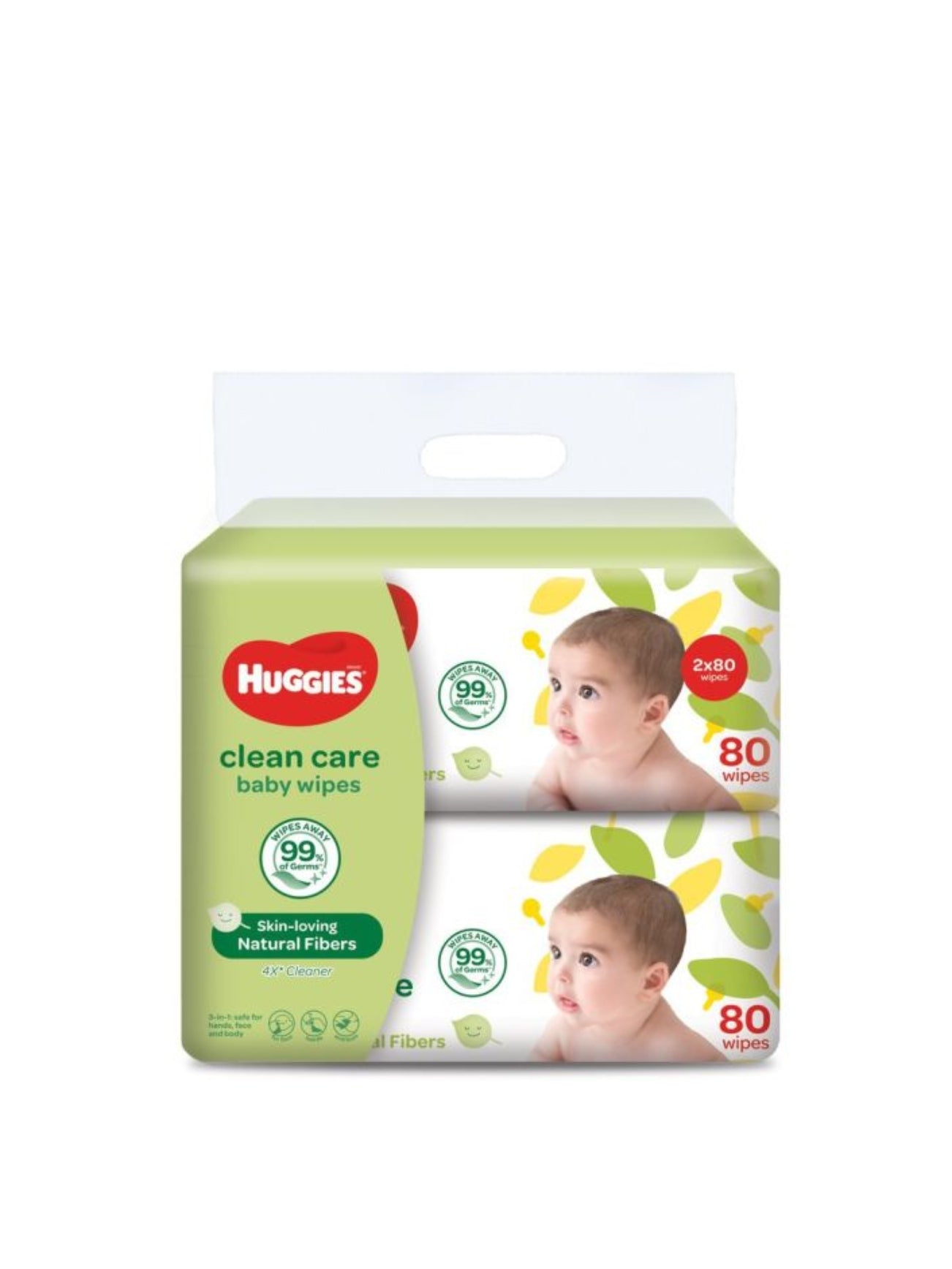 HUGGIES B/WIPE GENTLE CARE 2X80S